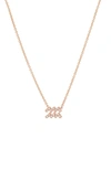 Bychari Diamond Zodiac Pendant Necklace In Aquarius