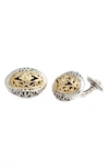Konstantino Mixed Metal Oval Cuff Links In Silver/ Gold