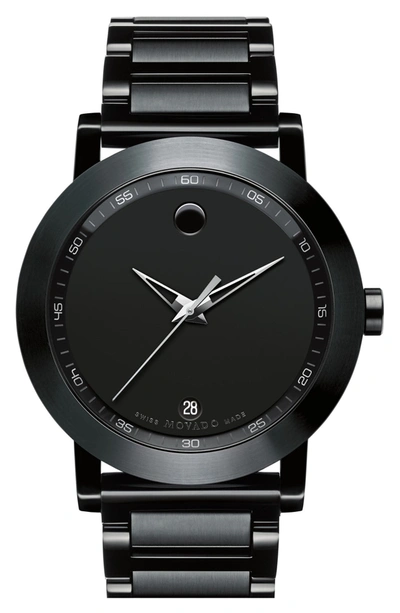 Movado Museum Sport Stainless Steel Watch, 42mm In Black