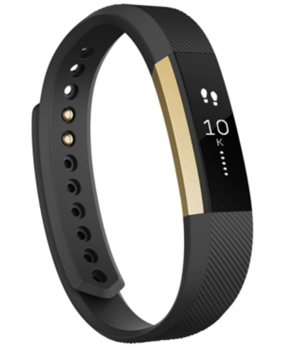 Fitbit Alta Wireless Fitness Tracker (special Edition) In Special Edition Black / 22k Gold Plated