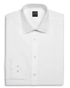 Ike Behar Twill Solid Regular Fit Dress Shirt In White