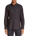 Robert Graham Deven Skull Jacquard Tailored Fit Button-down Shirt In Nocolor