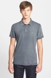 John Varvatos Slim Fit Cotton Polo In Shark