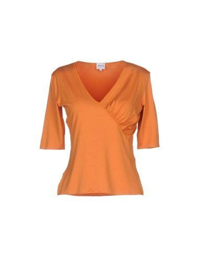 Armani Collezioni T-shirt In Orange