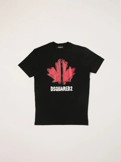 Dsquared2 Junior Kids' Cotton T-shirt In Black