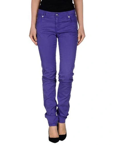 Armani Collezioni Casual Pants In Purple