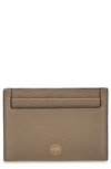 Mulberry Leather Card Case In Solid Grey