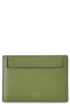 Mulberry Leather Card Case In Summer Khaki