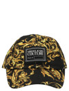 Versace Jeans Couture Regalia Baroque Logo-patch Cap In Black