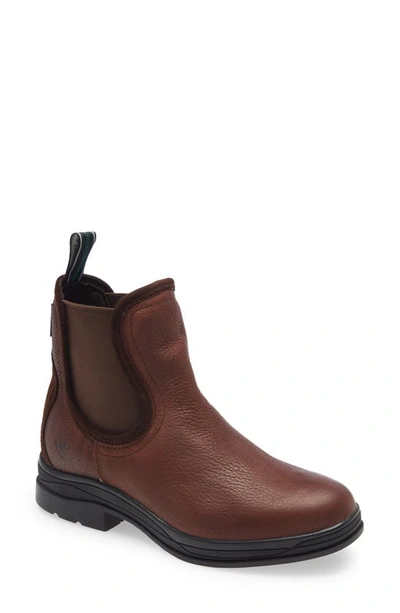 Ariat Keswick Waterproof Chelsea Boot In Dark Brown