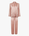 La Perla Silk Long-sleeve Pajama Set In Pink Powder