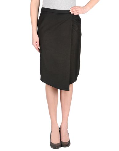 Tibi Knee Length Skirt In Black | ModeSens