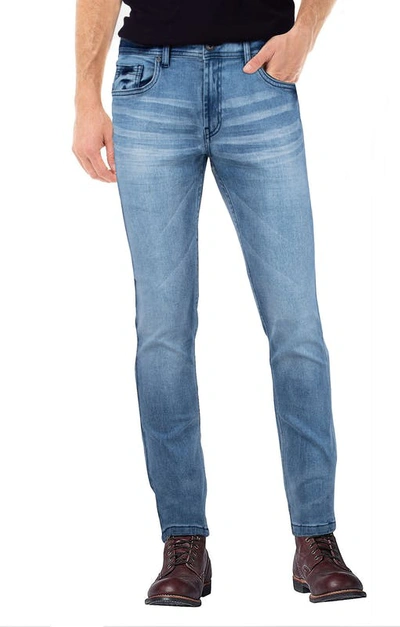 X-ray Cultura Men's Super Stretch Washed Denim Jeans In Blue