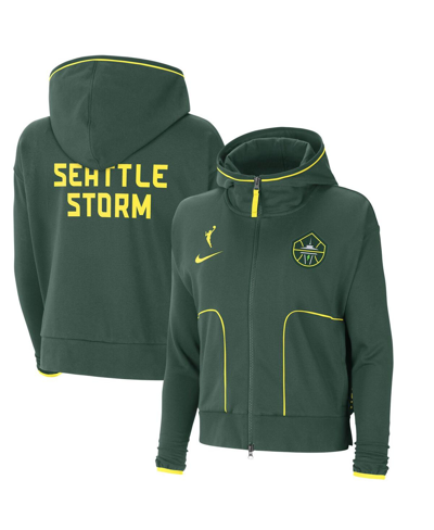 Nike Women's  Navy Washington Mystics Full-zip Knit Jacket In Green