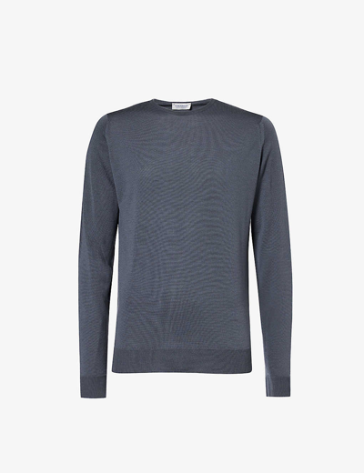 John Smedley Lundy Crewneck Long In Grey