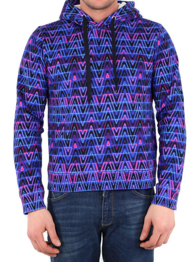 Valentino Neon Optical Hoodie - Atterley In Blue