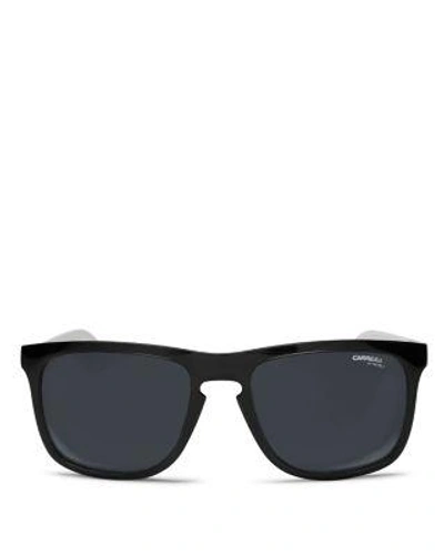 Carrera Mirrored Square Keyhole Sunglasses, 55mm In Matte Black/white