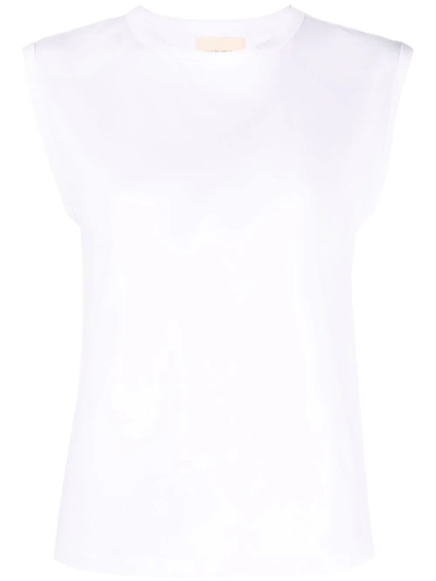 Loulou Studio Brani Sleeveless Cotton T-shirt In White