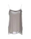 Elie Tahari Silk Top In Grey