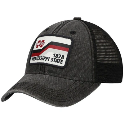 Legacy Athletic Men's Black Mississippi State Bulldogs Sun & Bars Dashboard Trucker Snapback Hat