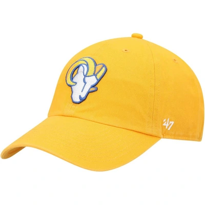 47 ' Gold Los Angeles Rams Secondary Clean Up Adjustable Hat