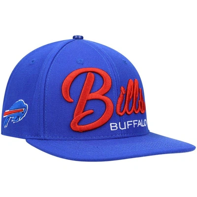 Pro Standard Men's  Royal Buffalo Bills Script Wordmark Snapback Hat