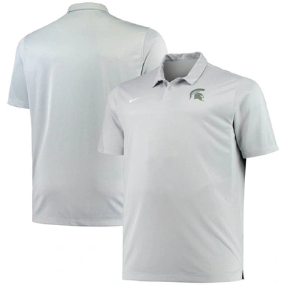 Nike Men's  Heathered Gray Michigan State Spartans Big And Tall Performance Polo Shirt