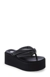 Steve Madden Women's Billion Platform Wedge Sandals In Black