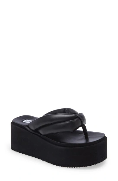 Steve Madden Women's Billion Platform Wedge Sandals In Black