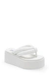 Steve Madden Women's Billion Platform Wedge Sandals In White