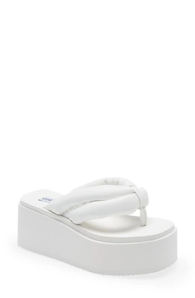 Steve Madden Women's Billion Platform Wedge Sandals In White