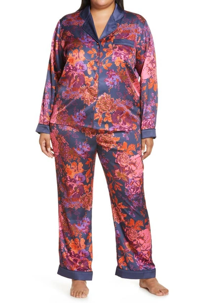 Chi Chi London Floral Pajamas In Navy Print