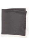 Eton Silk Pocket Square In Black