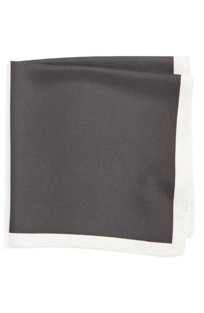 Eton Silk Pocket Square In Black