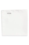 Eton Of Sweden Silk Pocket Square In White