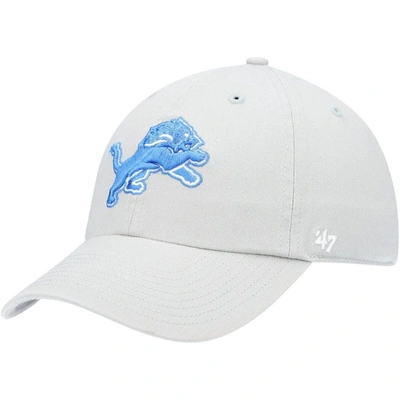 47 ' Gray Detroit Lions Clean Up Adjustable Hat