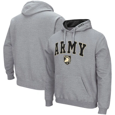 Colosseum Men's  Heathered Gray Army Black Knights Arch And Logo 3.0 Pullover Hoodie