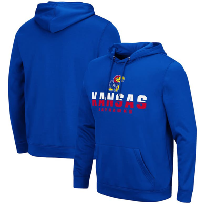 Colosseum Royal Kansas Jayhawks Lantern Pullover Hoodie