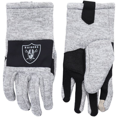 Foco Men's  Gray Las Vegas Raiders Team Knit Gloves