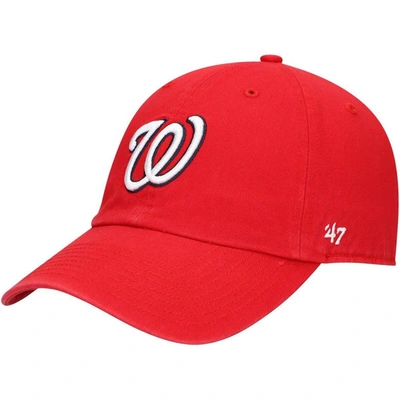 47 ' Red Washington Nationals Heritage Clean Up Adjustable Hat