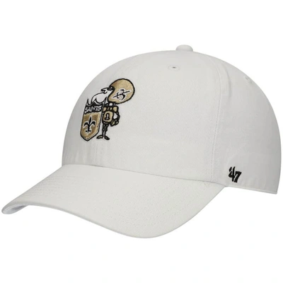 47 ' White New Orleans Saints Clean Up Legacy Adjustable Hat