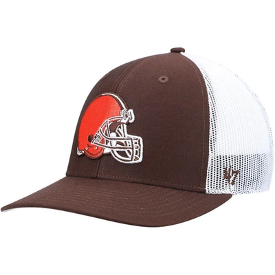 47 ' Brown/white Cleveland Browns Trucker Snapback Hat