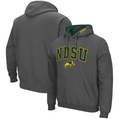 Colosseum Charcoal Ndsu Bison Arch And Logo Pullover Hoodie