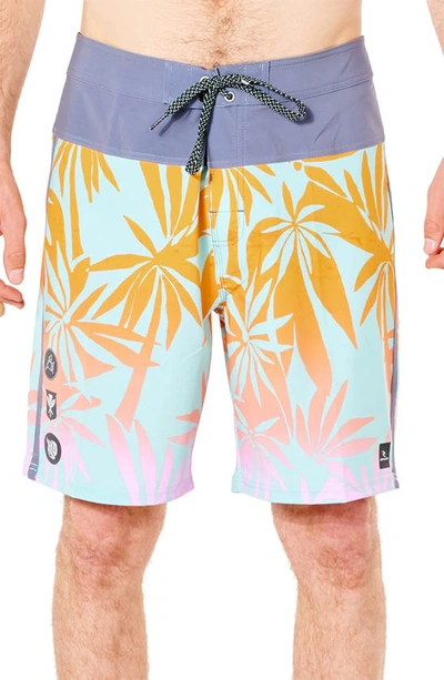 Rip Curl Mirage Double Mason Barrel Killa Board Shorts In Washed Aqua 8074