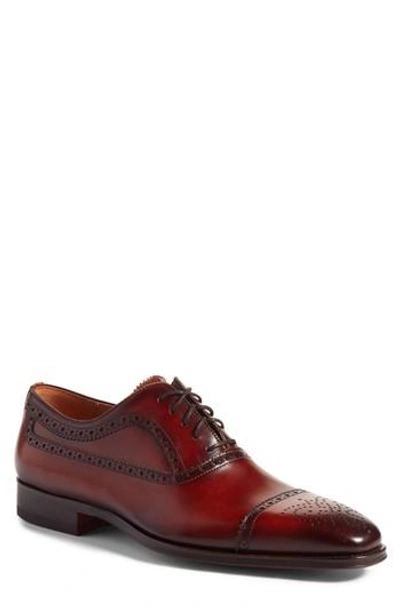 Magnanni Martino Cap Toe Oxford In Cognac Leather