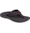 Olukai Men's &#699;ohana Koa Thong Sandals In Carbon/ Carbon