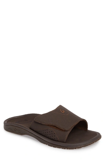 Olukai Men's Nalu Grip-strap Slide Sandals In Dark Java/ Dark Java