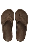 Olukai 'hiapo' Flip Flop In Caldera/ Caldera Leather