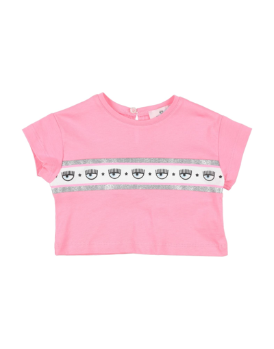 Chiara Ferragni Kids' Cropped T-shirt In Pink