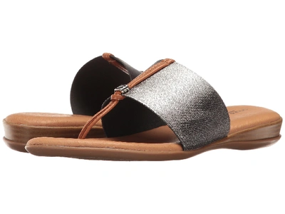 Andre Assous Nice Thong Sandals In Pewter